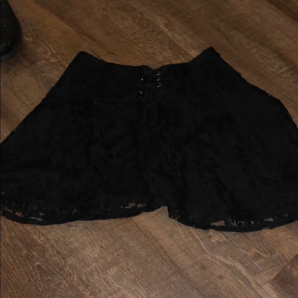 Black Lacey skirt with corset-like strings